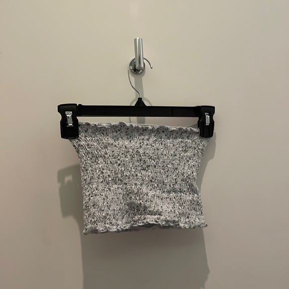 Hollister Light Blue Floral Smoked Tube Top - Picture 1 of 2